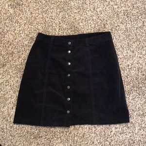 Black button up skirt